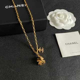 CHANEL Golden Bow CC Charm Necklace