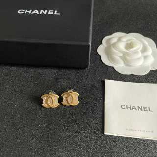 CHANEL Gilded Blush CC Stud Earrings