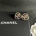 CHANEL Heartline Emblem Stud Earrings