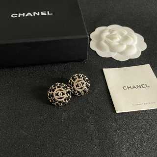 CHANEL Midnight Floral Stud Earrings