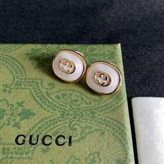 Gucci GG Pearl Frame Stud Earrings