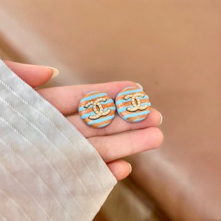 Chanel Artistic Round Stud Earrings