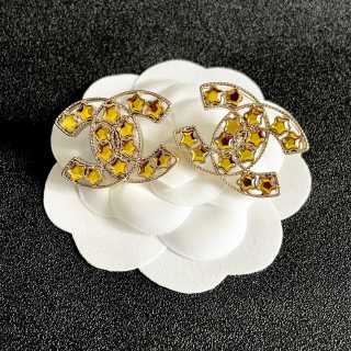 Chanel Elegant Openwork Signature Earrings