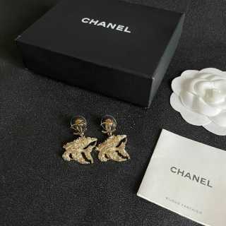 Chanel Elegant Ocean Charm Drop Earrings
