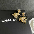 Chanel Elegant Ocean Charm Drop Earrings