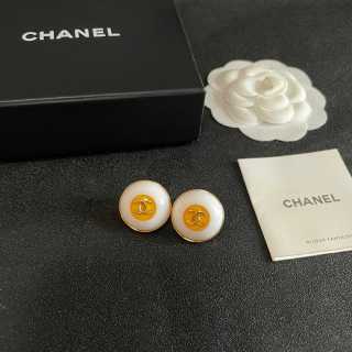 Chanel Timeless Round Signature Stud Earrings