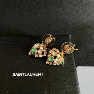 YSL Jardin Éclat Floral Crystal Earrings