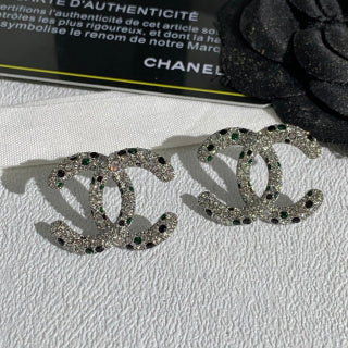 Chanel Crystal CC Logo Earrings – Elegant Luxury Fashion Jewelry