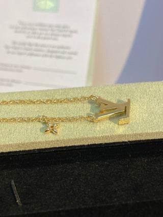 Louis Vuitton Diamond Letter Pendant Necklace
