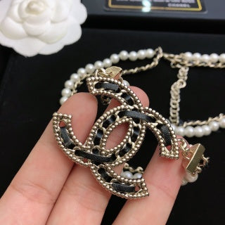 CHANEL Marielle Pearl Emblem Necklace