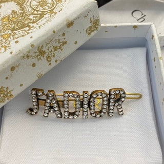 Dior J'Adior Crystal Logo Hair Clip