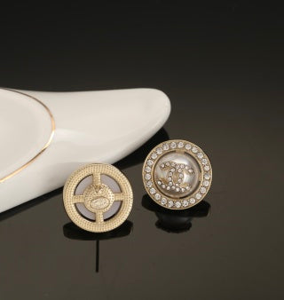 Chanel Elegant Crystal Halo CC Earrings