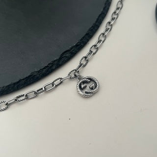 Gucci GG Mini Medallion Link Silver Bracelet