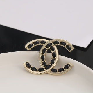 Chanel Classic Leather Double C Brooch