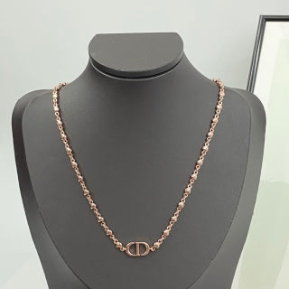 Dior CD Rose Gold Signature Chain Necklace