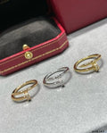 Cartier Juste un Clou ring (slim version) with diamonds on the head and tip