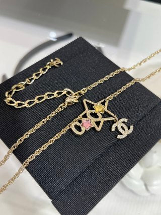 Chanel Star Heart CC Charm Necklace – Elegant Luxury Fashion Jewelry