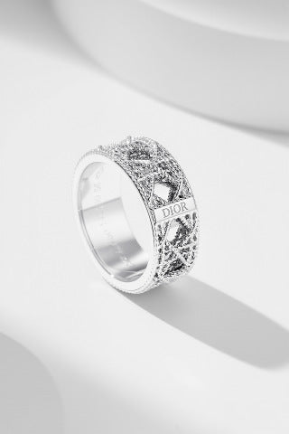 Dior Étoile Woven Gold Band Ring