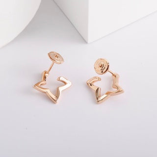 Louis Vuitton Rose Gold Star Outline Stud Earrings