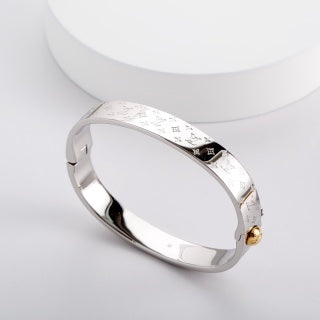 Louis Vuitton Silver Monogram Cuff Bracelet