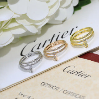 Cartier Lumière Trio Pavé Diamond Band Ring