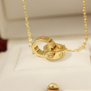 Cartier Liora Three Charm Circle Necklace