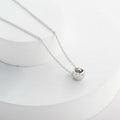 Modern Silver Orb Charm Necklace