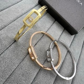 Messika Move Rectangular Diamond Cuff Bracelet