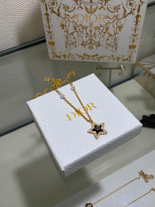 Dior Oblique Star Crystal Pendant Necklace