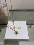 Dior Oblique Star Crystal Pendant Necklace