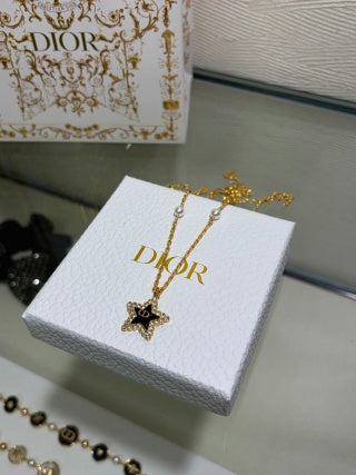 Dior Oblique Star Crystal Pendant Necklace