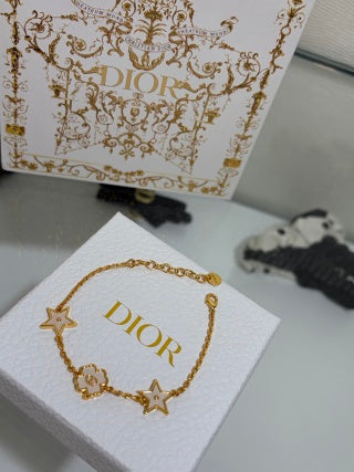Dior Star Flower CD Charm Bracelet