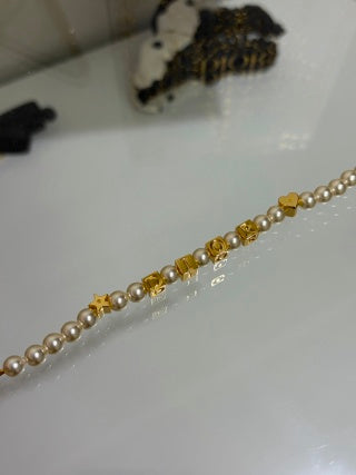 Dior Pearl CD Letter Charm Bracelet