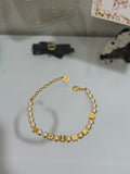 Dior Pearl CD Letter Charm Bracelet