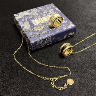 Dior Oblique Medallion Cylinder Pendant Necklace