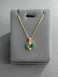 Bvlgari Green Circle Pendant Necklace – Elegant Luxury Jewelry