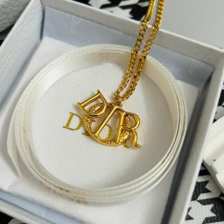 Dior CD Logo Statement Pendant Necklace