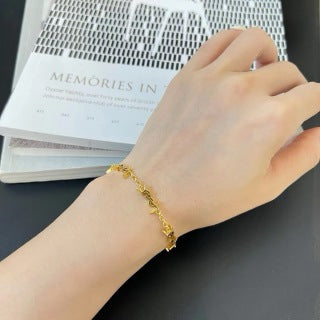 YSL Botanical Monogram Chain Bracelet