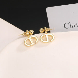 Dior Lumière Initial Charm Earrings