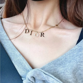 Dior Étoile Letter Choker Necklace
