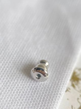 Dior Swan Medallion Crystal Stud Earrings