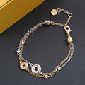 Fendi Dual-Tone FF Medallion Link Bracelet