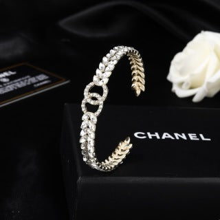 CHANEL Laurel CC Link Cuff Bracelet