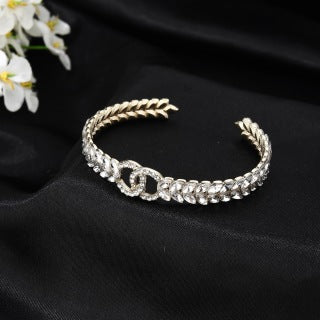 CHANEL Laurel CC Link Cuff Bracelet