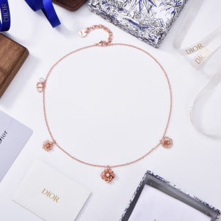 Dior Rosée Jardin Floral Charm Necklace