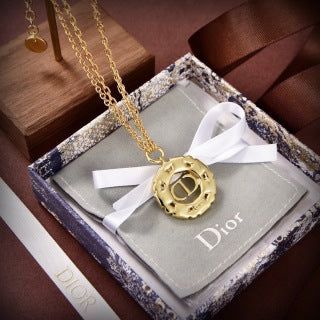 Dior Éclat Medallion Crystal Necklace
