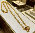 Gucci GG Oval Link Barrel Pendant Necklace