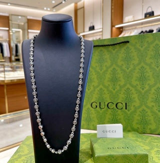 Gucci Crystal Bead Chain Necklace