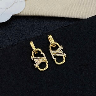 Louis Vuitton Mini Lock Charm Drop Stud Earrings