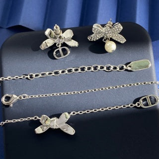 Dior Butterfly Crystal Chain Necklace